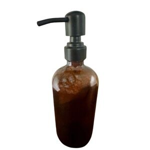 NEW Brown Glass Soap Dispenser